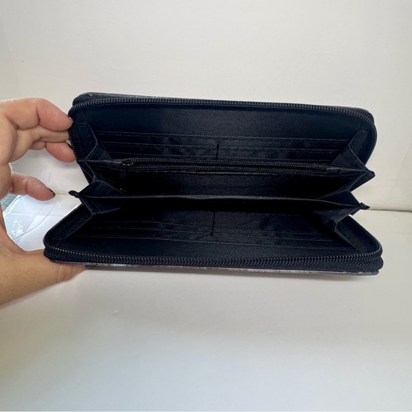 Skeleton, roses, thorns, red head woman Wallet - Picture 6 of 7